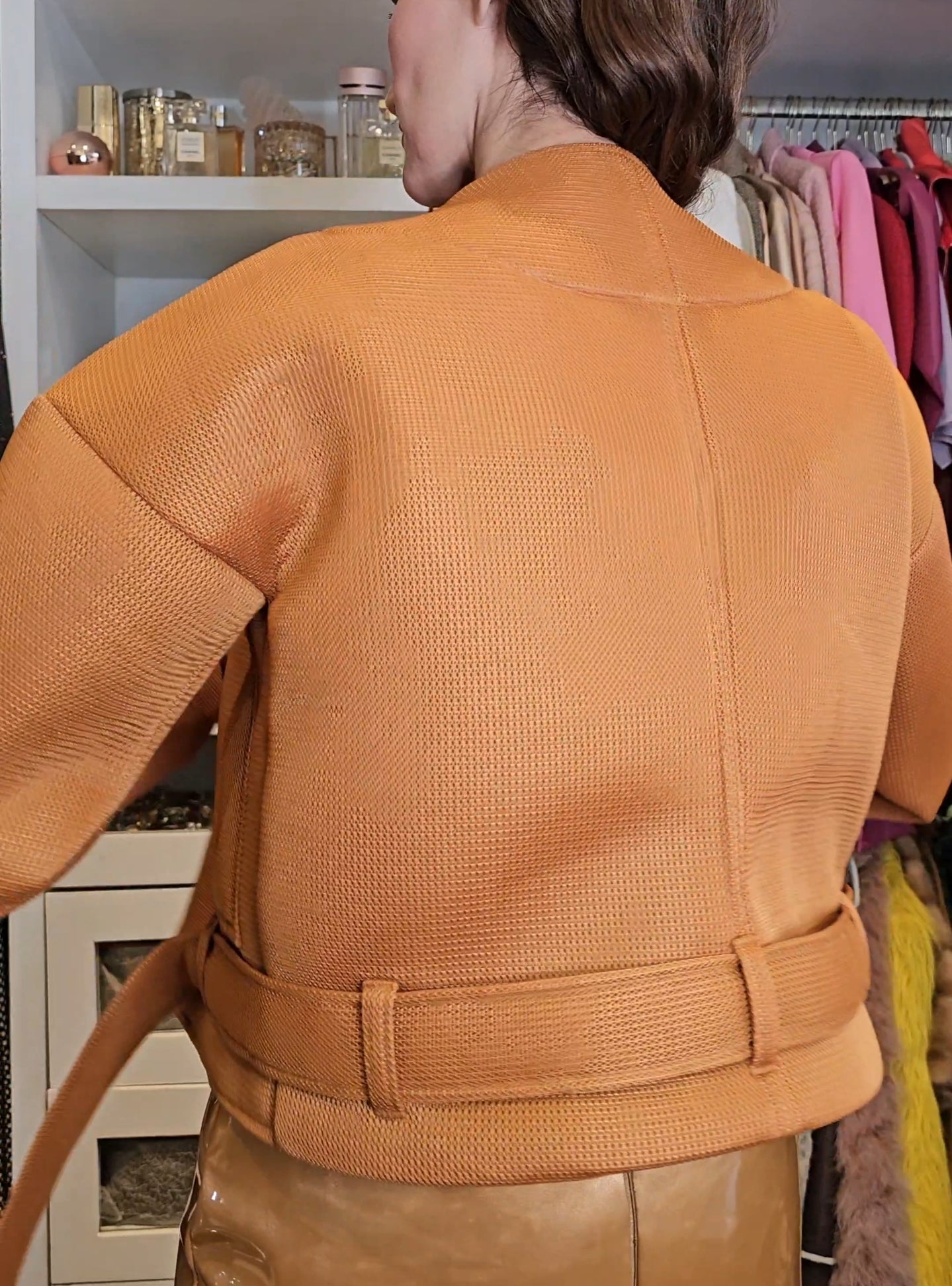 CHAQUETA BIKER PIQUE